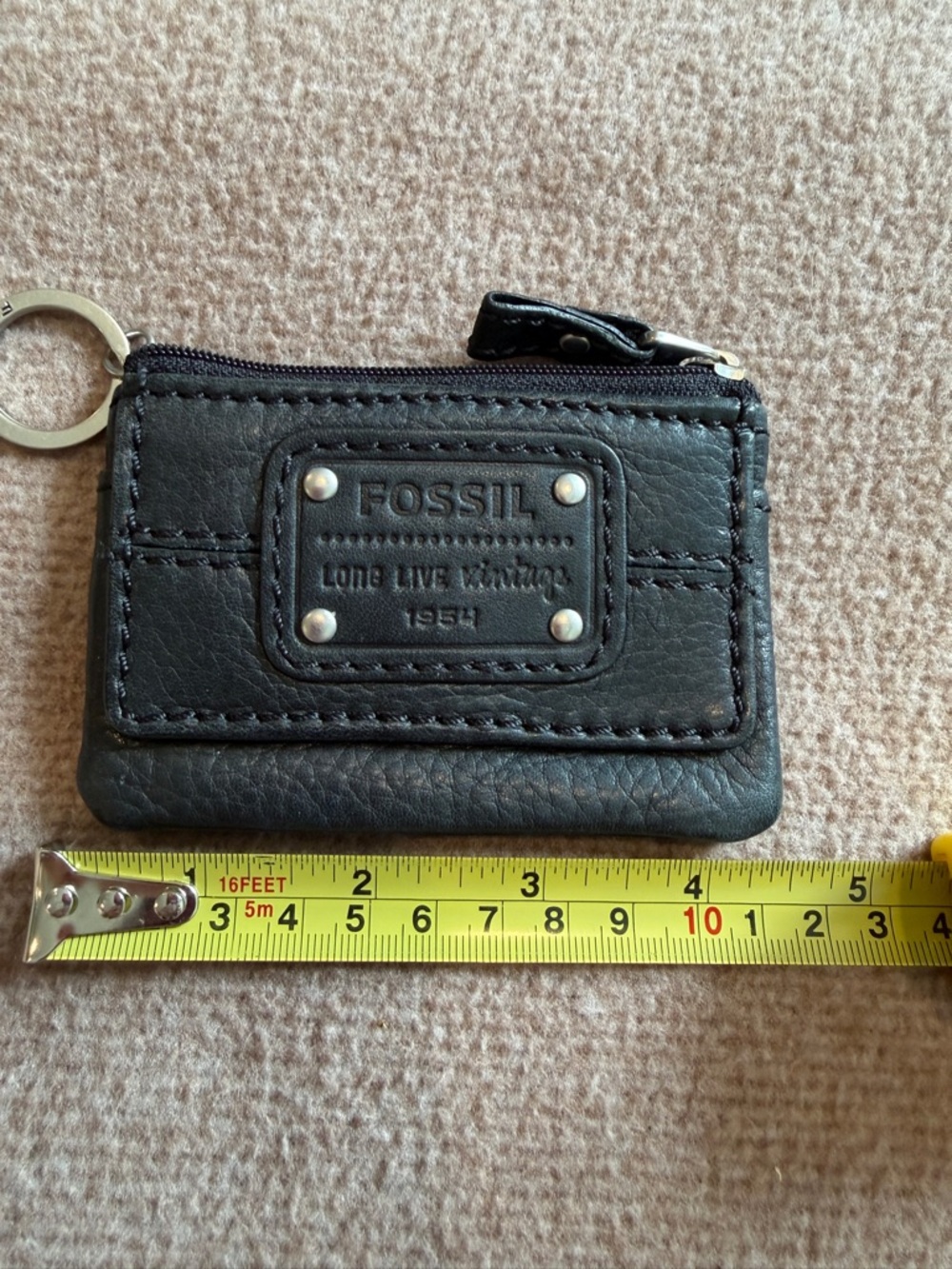Fossil Black Leather wallet coin purse